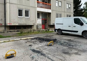Mesto na kom je zapaljen automobil u Čačku