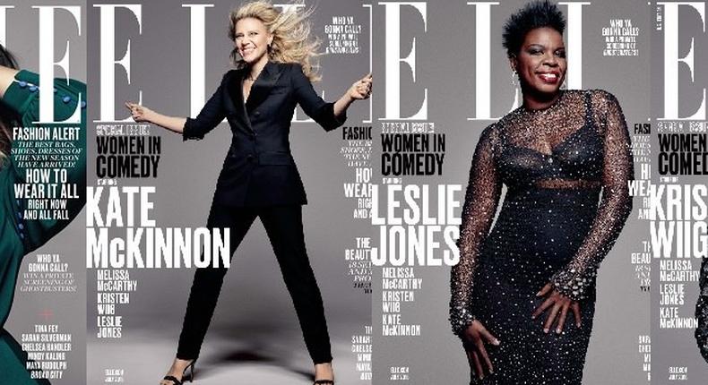 'Ghostbusters' actresses Melissa McCarthy, Kristen Wiig, Leslie Jones and Kate McKinnon for Elle Magazine July 2016 issue