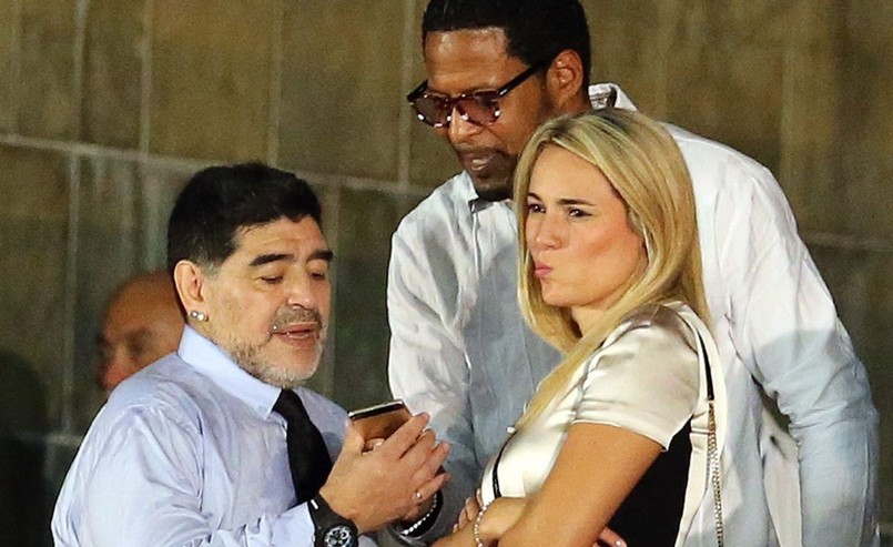 Diego Armando Maradona na pożeganiu Fidela Castro