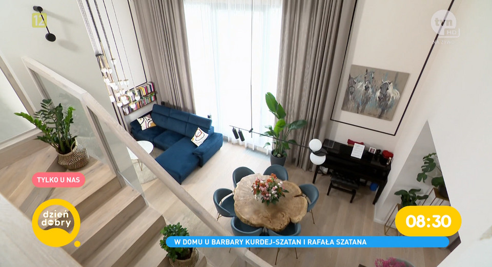 Apartament Barbary Kurdej-Szatan i Rafała Szatana: salon