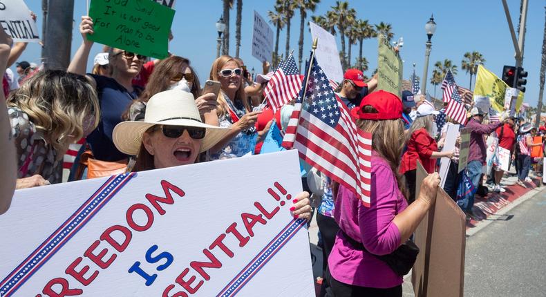 orange county lockdown protest