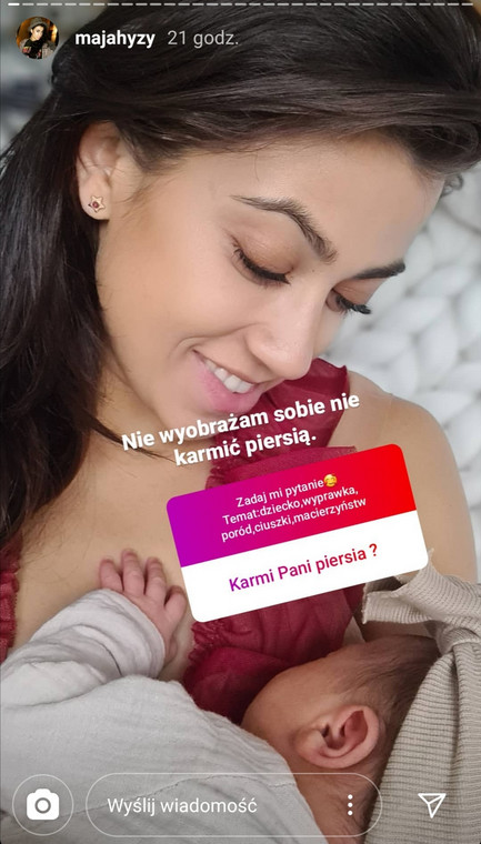 Maja Hyży opowiada o porodzie na Instagramie