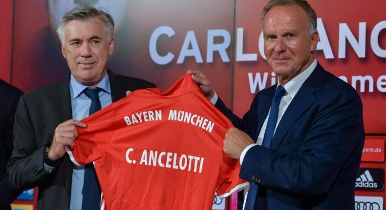 Carlo Ancelotti (left) and Karl-Heinz Rummenigge agree that the Bayern Munich team need a better attitude