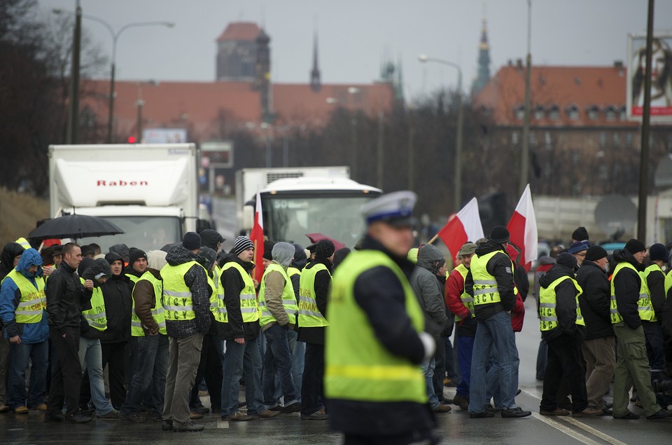 Protest rybaków w Gdańsku