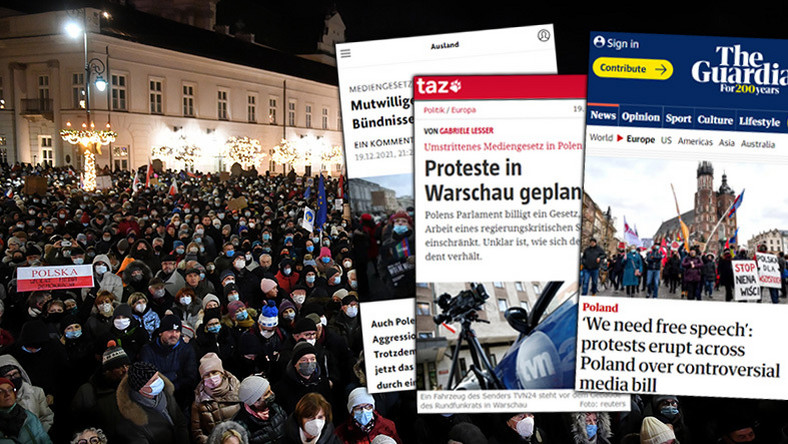Lex TVN i protesty na ulicach w relacjach światowych mediów. "Jak na Węgrzech"
