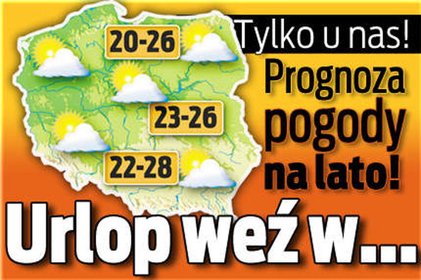 Prognoza pogody na wakacje. Tylko u nas!