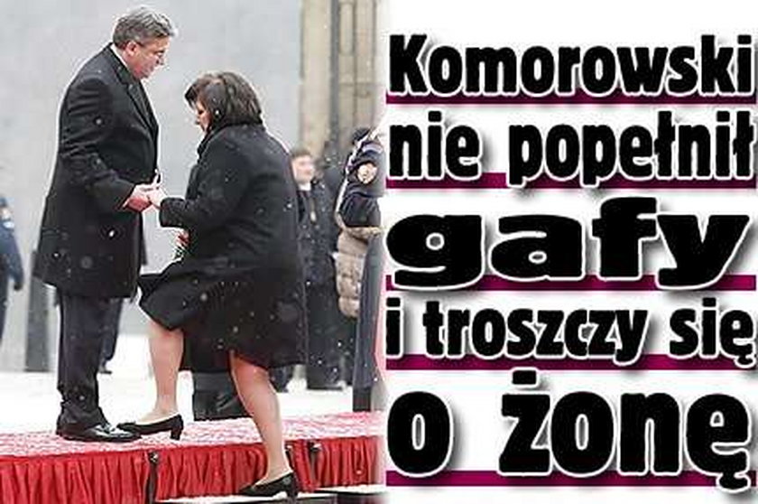 Komorowski nie popełnił gafy! I troszczy się o żonę! FOTO