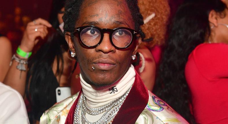 Young Thug was seen at an event in February.Prince Williams/Wireimage