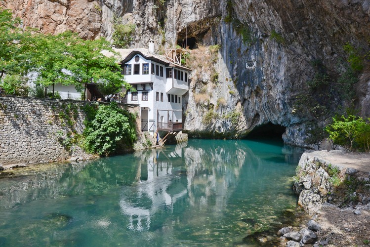 Blagaj i źródło rzeki Buny
