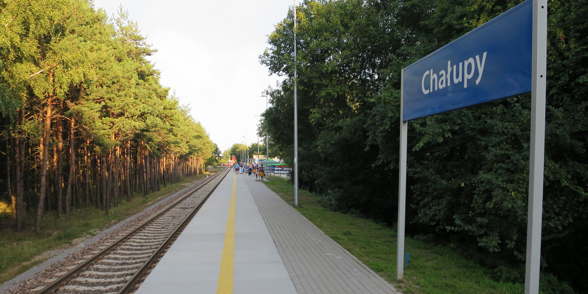 Stacja kolejowa w Chałupach