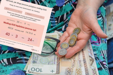 Jak długo jeszcze pożyjesz? Od tych danych GUS zależy twoja przyszła emerytura [KALKULATOR 2026]