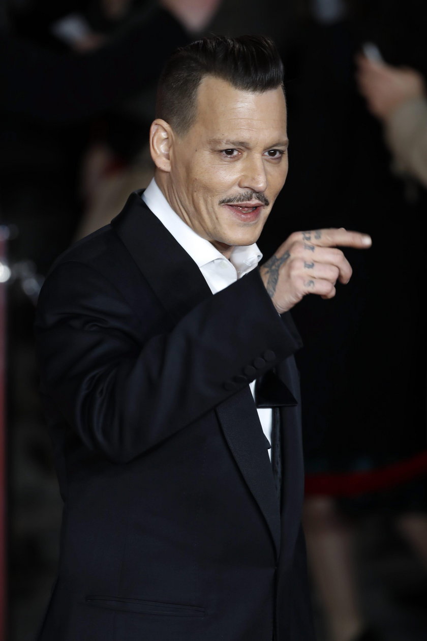 Johnny Depp na premierze filmu "Morderstwo w Orient Expressie"