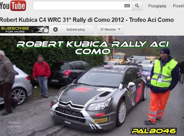 Kubica najszybszy na odcinku testowym rajdu Trofeo Aci Como. WIDEO