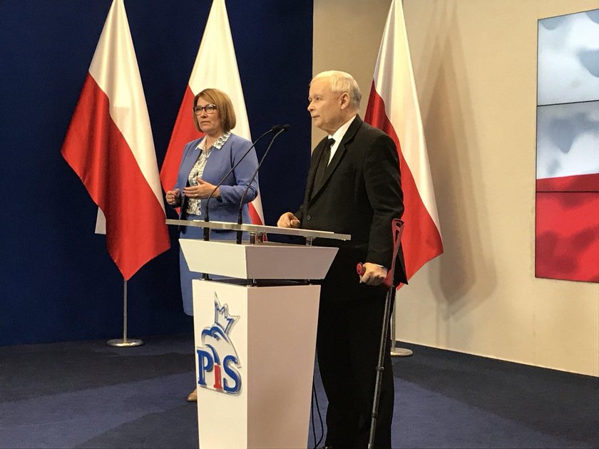 Beata Mazurek i Jarosław Kaczyński