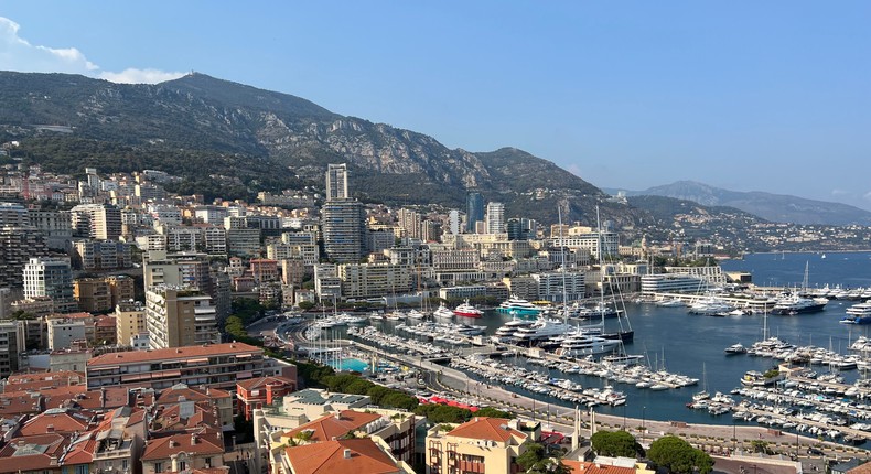 The view of Monaco and its harbor from the palace.Rachel Dube