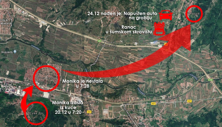 Mapa otmice male Monike