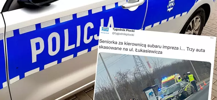 Seniorka w Subaru Imprezie skasowała dwa auta, bo ta maszyna "nie wybacza błędów" [Nagranie]