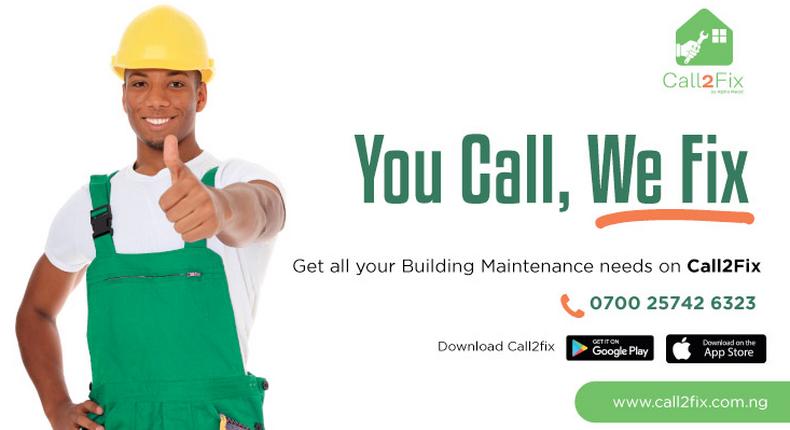 Access over 1,000 professional building repair artisans on Call2Fix App; it’s safe, convenient and affordable