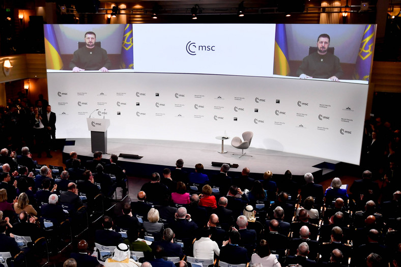 Prezydent Ukrainy podczas otwarcia 59. Monachijskiej Konferencji Bezpieczeństwa