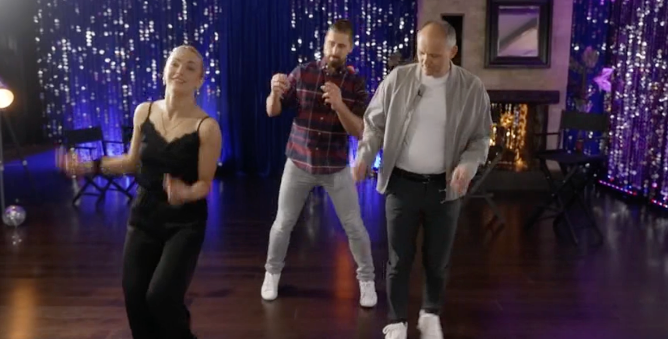 Slovenský cyklista Peter Sagan v šou Let's Dance s tanečkou partnerkou Eliškou a trénerom Petrom Zánickým. 