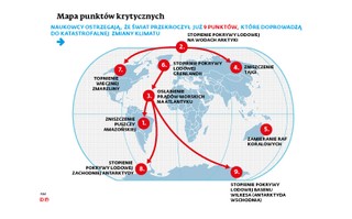 Punkty krytyczne zmian klimatu. Reakcja łańcuchowa trwa [MAPA]