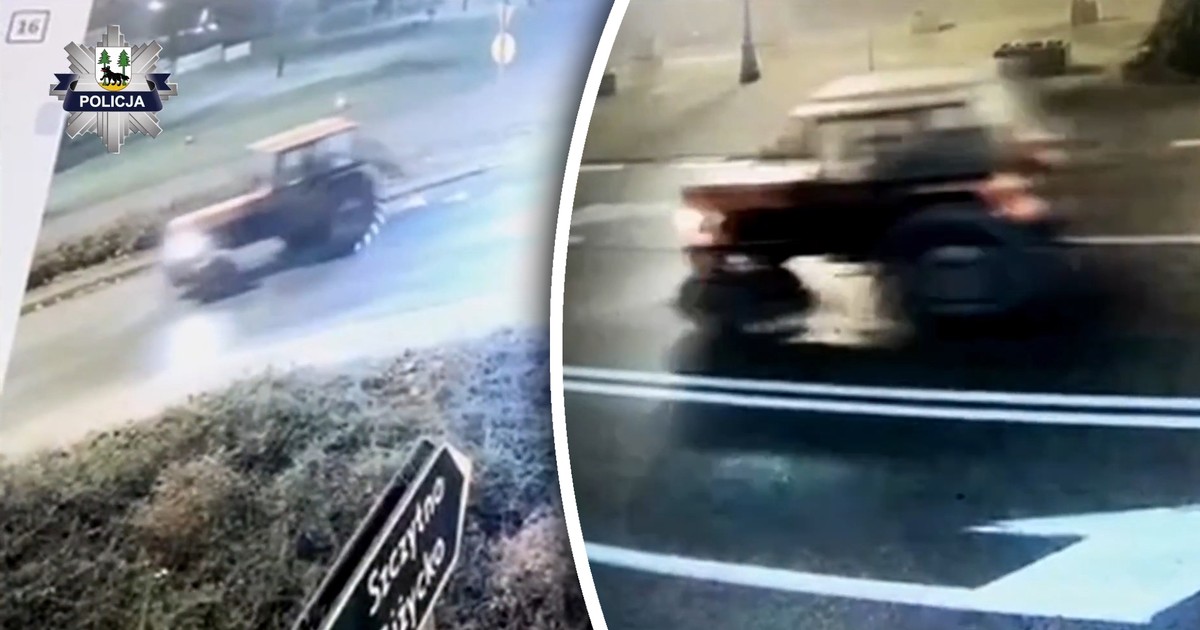 Policjanci z Pisza zauważyli nocą ciągnik pędzący środkiem miasta. Traktorzysta był zagubiony