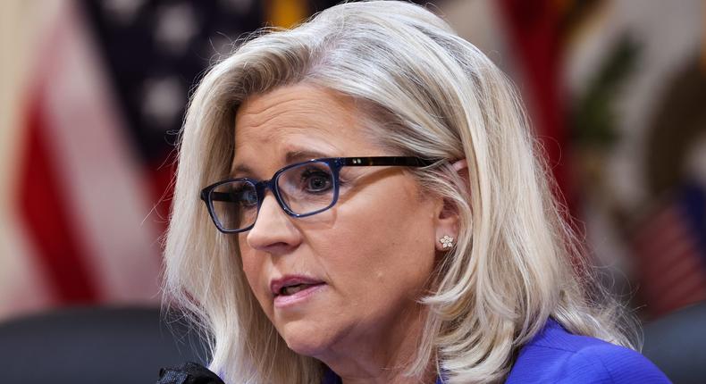 U.S. Rep. Liz Cheney (R-WY) Vice Chairwoman of the Select Committee to Investigate the January 6th Attack on the U.S. Capitol, delivers remarks during a hearing on the January 6th investigation on June 9, 2022.