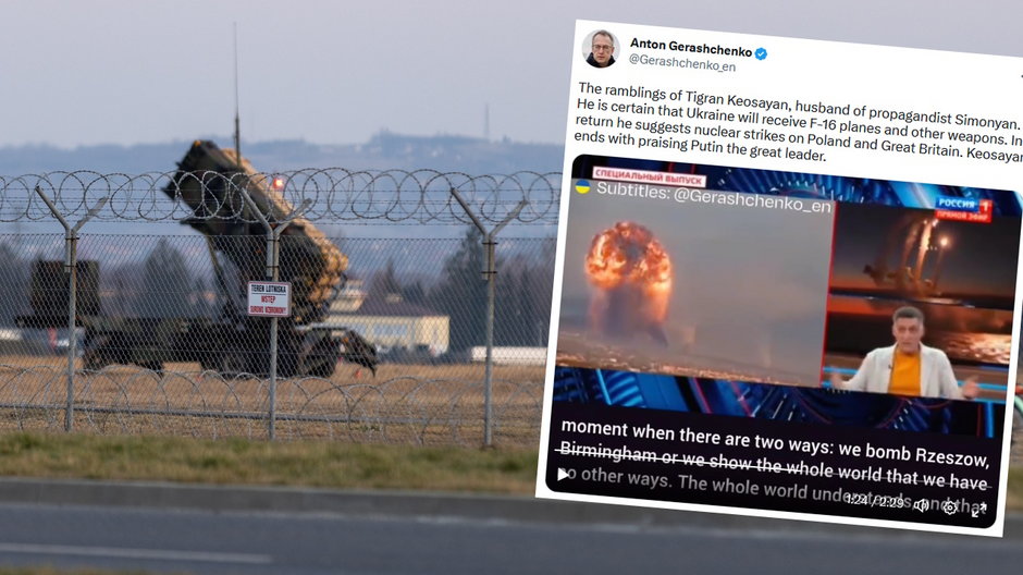 Rosyjski propagandysta wzywa do zbombardowania Polski bronią jądrową (Fot. Anton Gerashchenko/Twitter)