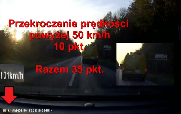 12 minut i 35 punktów karnych. Tak jeździ ITD