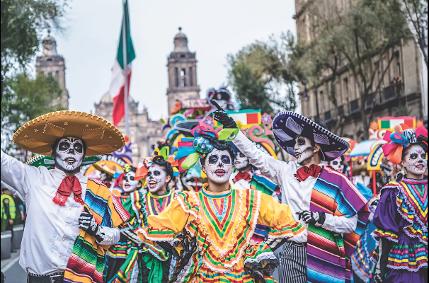 Mexico City's Day of the Dead parade [National Geographic]