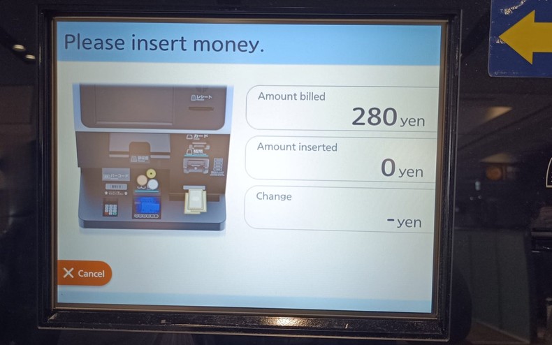 The author said it's easy to get appointments for inexpensive medical care. This machine shows the total cost for a specialist visit for her daughter, which is under $2 USD.Courtesy of Kerri King.