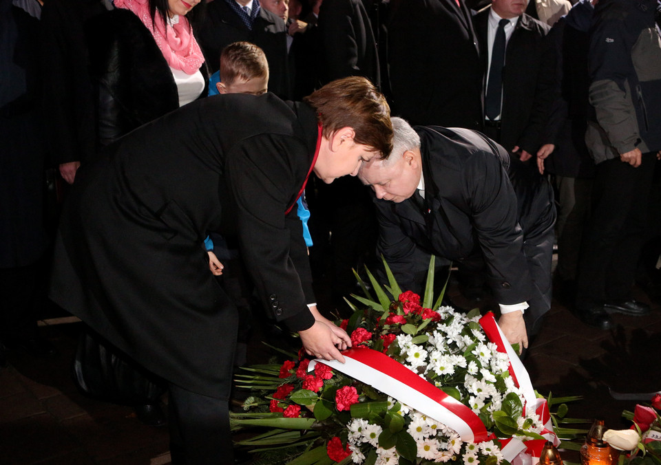 Kaczyński i Szydło świętują 11 listopada w Krakowie
