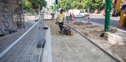 Budują ścieżkę rowerową na Grunwaldzkiej