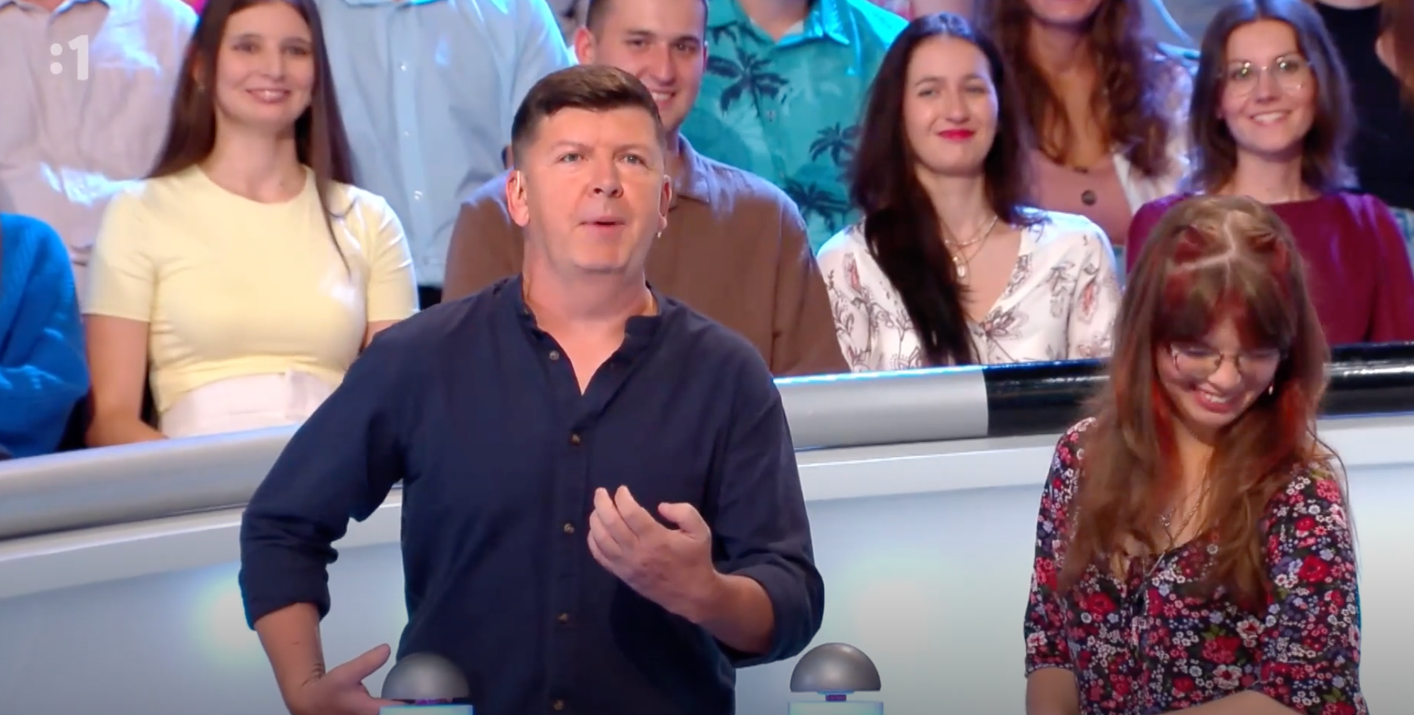 Moderátor Andrej Bičan a Anna Bičanová.