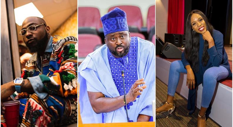 Celebrities express disappointment over Desmond Elliot's comments during session at the state house of assembly [Instagram/DavidoOfficial] [Instagram/DesmondElliot] [Instagram/LalaAkindoju]