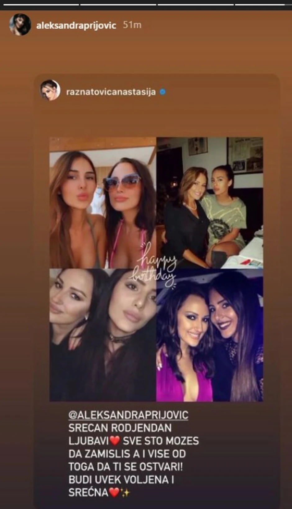 Anastasija čestirtala rođendan Aleksandri Prijović