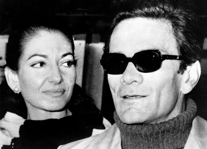 Maria Callas i włoski reżyser Pier Paolo Passolini