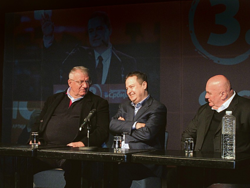 Vojislav Šešelj, Ivica Dačić i Dragan Marković Plama