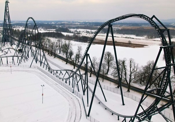 energylandia, zima, park rozrywki