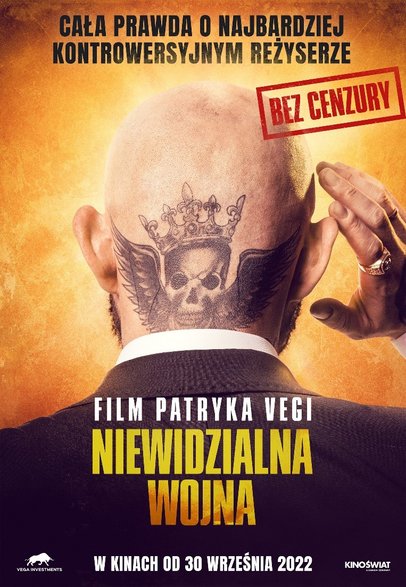 Plakat promujący film "Niewidzialna wojna" Patryka Vegi