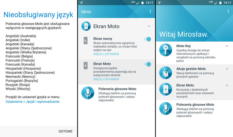 Motorola Moto X4 - aplikacja Moto