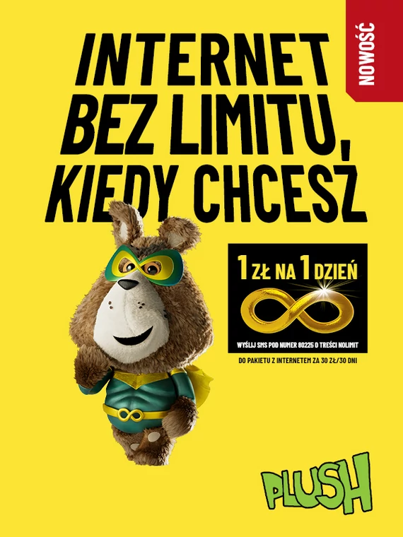 Internet bez limitu w Plush na kartę