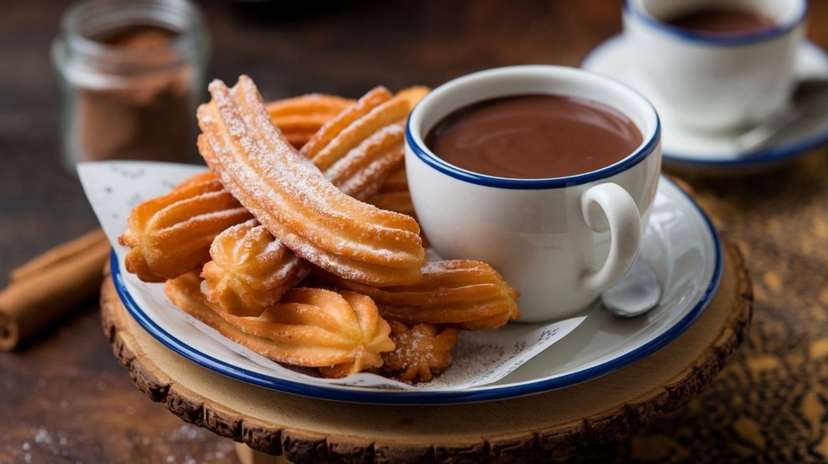 Churros to przysmak ze smażonego na głęboki tłuszczu ciasta