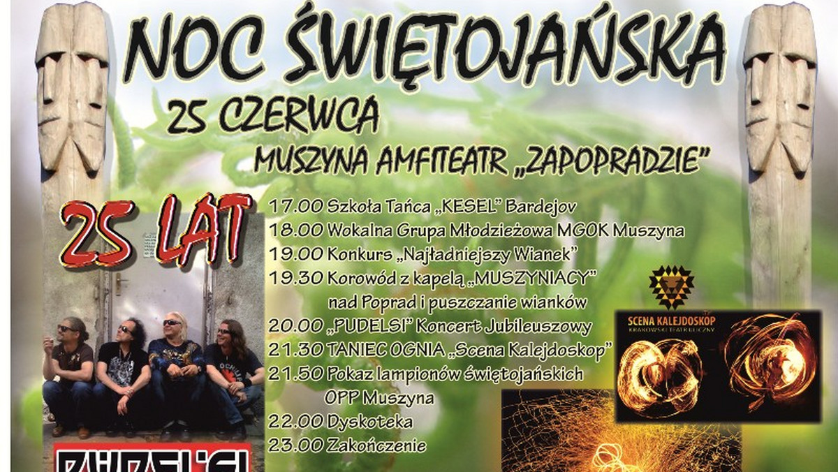 W dniu 25 czerwca 2011 roku w muszyńskim Amfiteatrze Zapopradzie odbędzie się NOC ŚWIĘTOJAŃSKA. Organizatorzy, Burmistrz Miasta i Gminy Uzdrowiskowej w Muszynie oraz Miejsko-Gminny Ośrodek Kultury w Muszynie, zapraszają wszystkich spragnionych zabawy, właśnie do Muszyny.