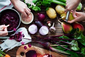 weganizm, kuchnia, gotowanie, warzywa, stół, potrawy, vege bistro