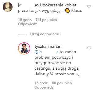 Marcin Tyszka na Instagramie