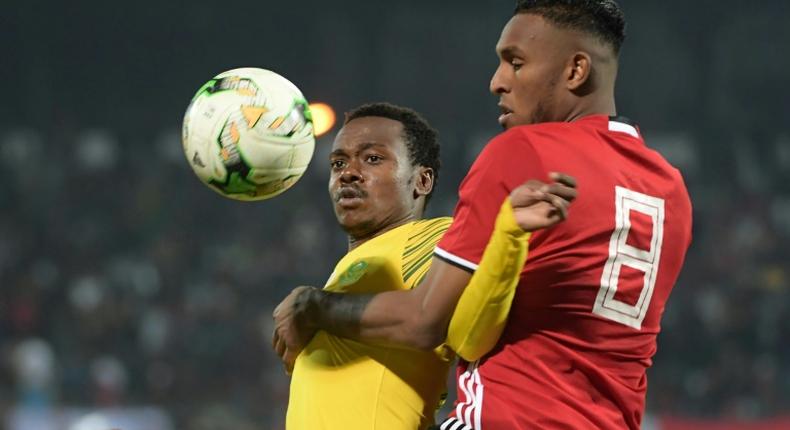 South Africa will rely heavily on Percy Tau (L) for goals at the Africa Cup of Nations in Egypt