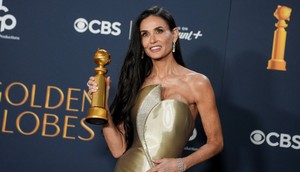 Demi Moore during the 82nd Annual Golden Globes held at The Beverly Hilton on January 05, 2025 in Beverly Hills, California.John Nacion/GG2025/Penske Media/Getty Images