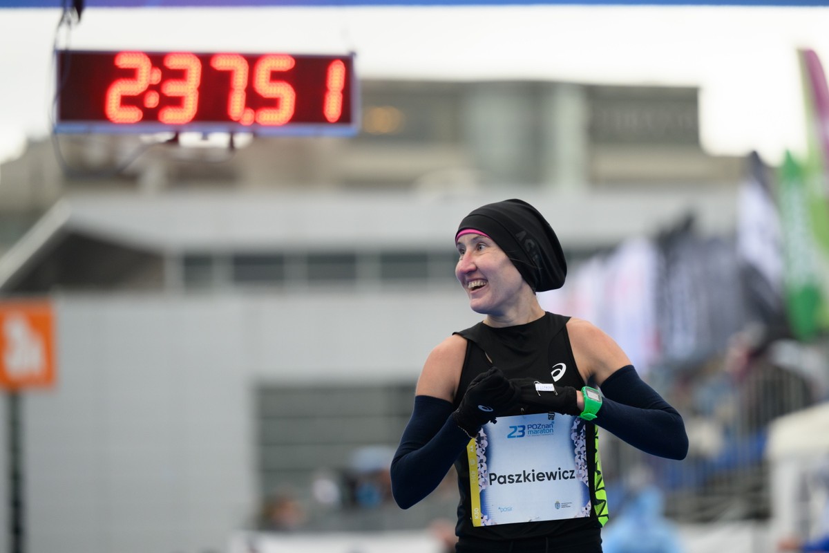 Polka Izabela Paszkiewicz trzecia na mecie 23. Poznań Maratonu
