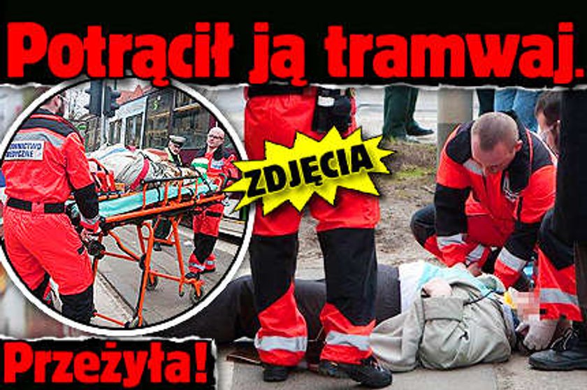 Potrącił ją tramwaj. Przeżyła! ZDJĘCIA